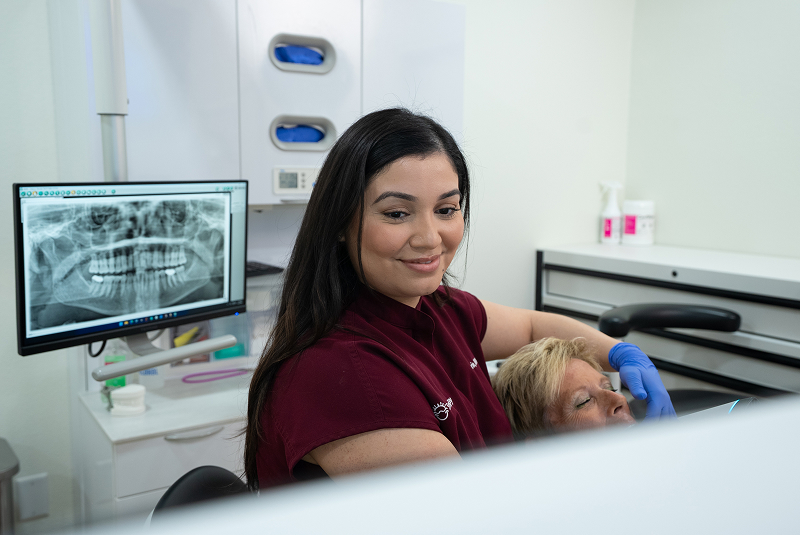 Digital dental scan displayed during consultation